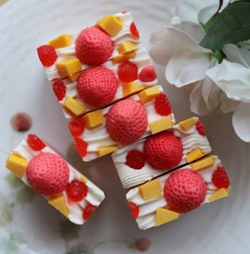 Handmade Soap with strawberry