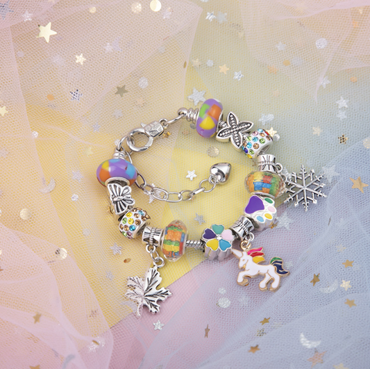 Colourful Crystal Colourful Crystal Buckle DIY Unicorn Bracelet Set