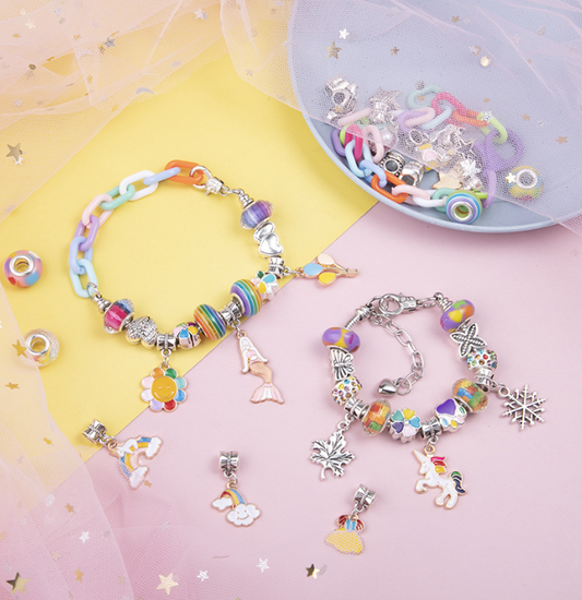 Colourful Crystal Colourful Crystal Buckle DIY Unicorn Bracelet Set