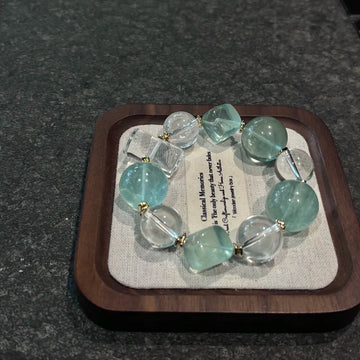 Green Tourmaline ——Handcrafted Natural Crystal Beaded Bracelet