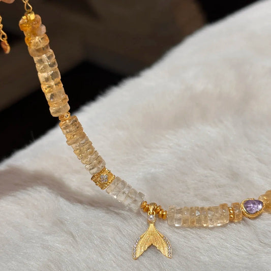 Lucentis——Handcrafted Natural Crystal Beaded Bracelet