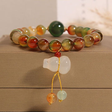Tribal Luster——Handcrafted Natural Crystal Beaded Bracelet