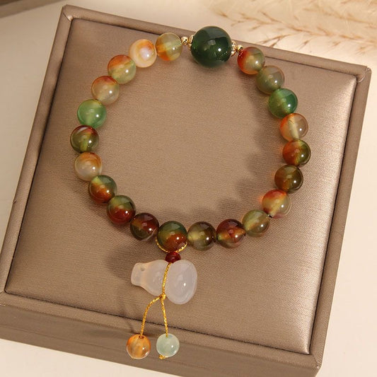 Tribal Luster——Handcrafted Natural Crystal Beaded Bracelet