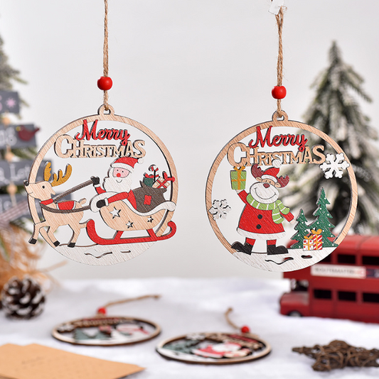 Christmas Decoration Wooden Pendant